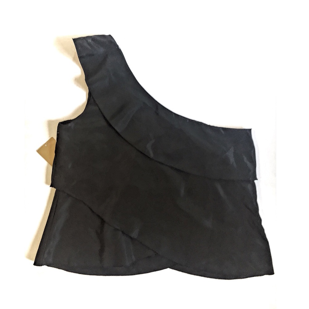 Elegant Black One-Shoulder Women's Top
